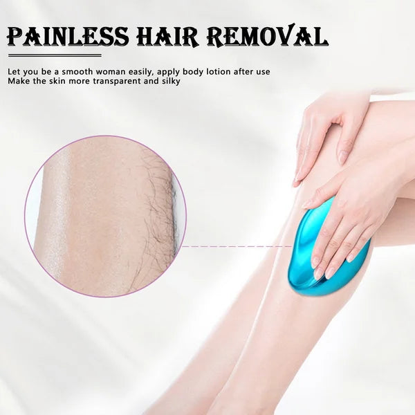 "Crystal Hair Removal Eraser: Painless, Reusable Depilation Tool"