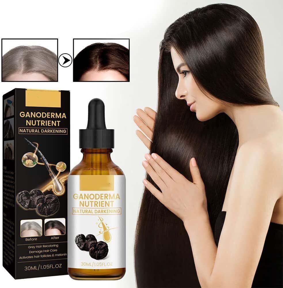 Organic Anti-Greying Hair Serum: Naturally Darkens Hair Without Damage