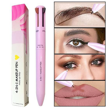 4-in-1 Makeup Pen: Eyeliner, Eyebrow Pencil, Highlighter, Waterproof Cosmetics   [100% Original Quality]