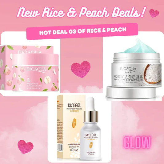 Unveiling Deal 3 Of Bioaqua Rice Gel, Peach Gel, And Rice Serum For A Glowing Complexion