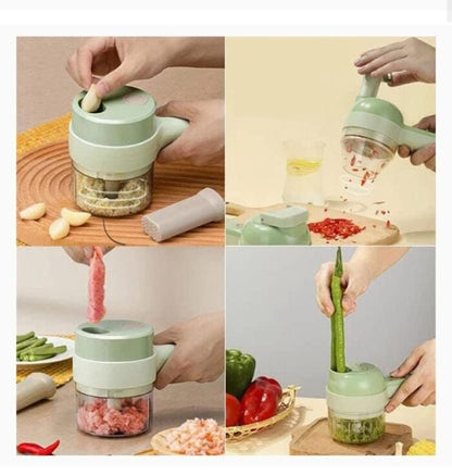 Electric 4-in-1 Cooking Hammer & Vegetable Cutter Set: Multi-Function Slicer