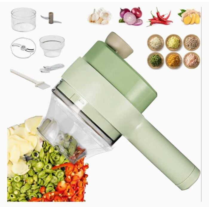 Electric 4-in-1 Cooking Hammer & Vegetable Cutter Set: Multi-Function Slicer