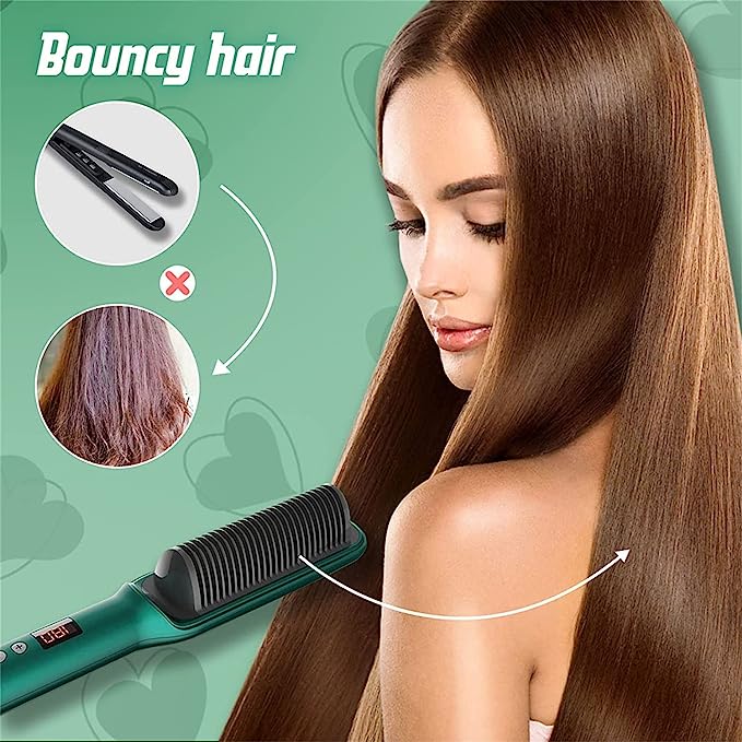 Electric Comb Hair Straightener Black Hair Straightener Straight Comb For Women And Men Iron Curling Irons(best Quality )