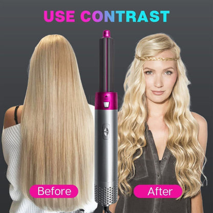 5 in 1 Professional Hot Air Styler Dryer, Curler, Hot Air Comb, Straightener | Ultimate Styling Tool for Versatile Haircare"