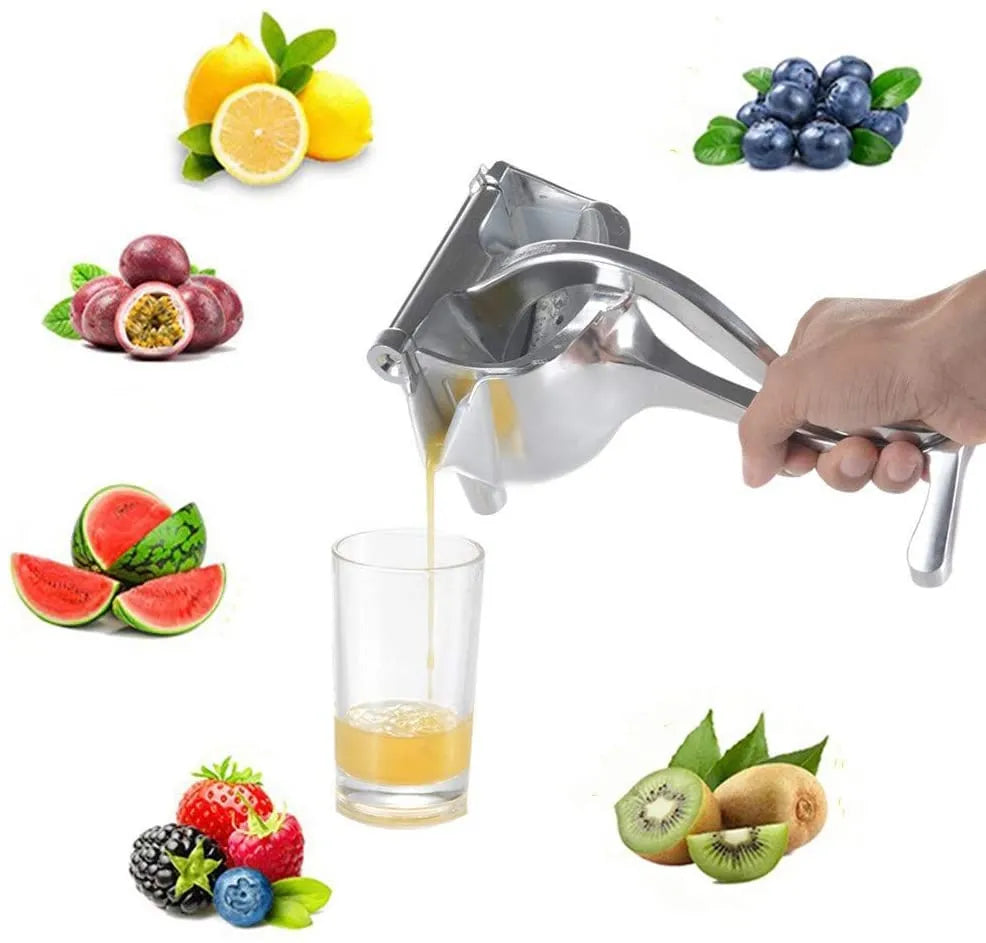 "Premium Aluminum Manual Juicer: Heavy-Duty, Essential Kitchen Tool"