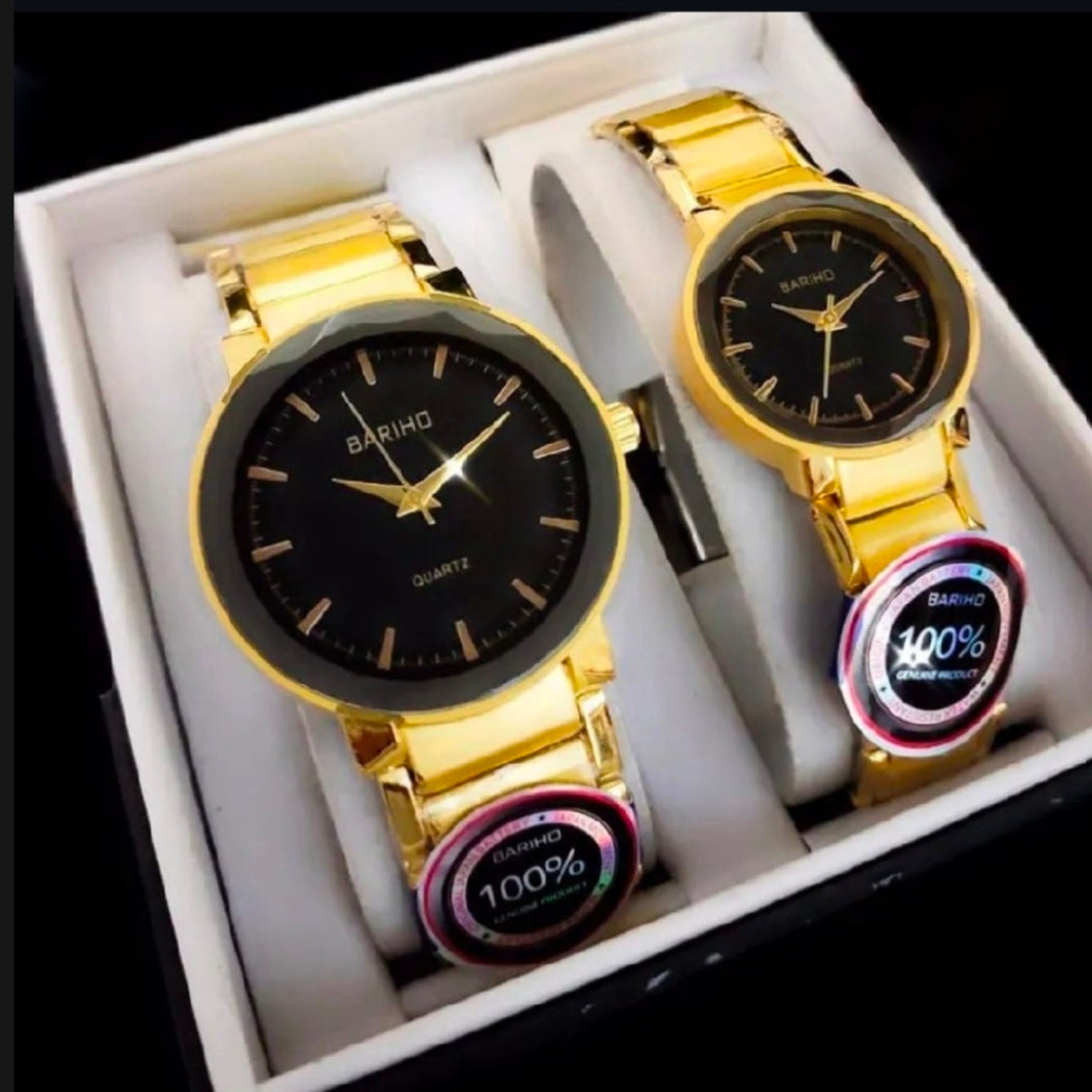 Classy Fashionable Gift Watches for Couple - Stainless Steel Chain - Waterproof - BOX PACK