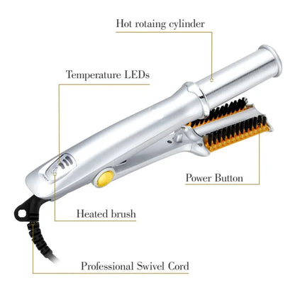 Professional Hair Straightening Iron Curling Iron Straightener Curler Styler 3 In 1 Multi Hair Styling Tool Flat Iron With Brush