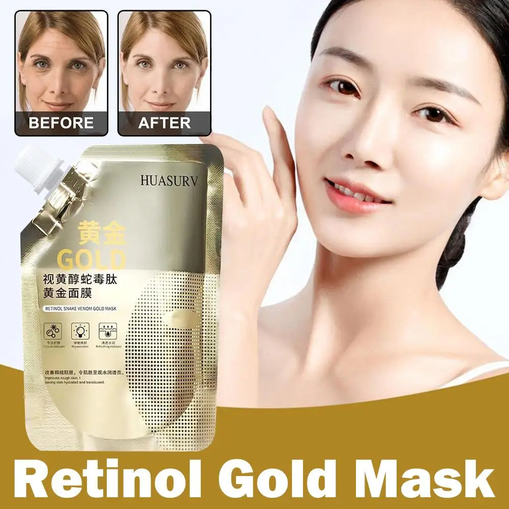 Retinol Snake Venom Peptide Gold Mask Moisturizing Anti-aging Anti-wrinkle Brightening Oil Control Mask Skin Care 100g