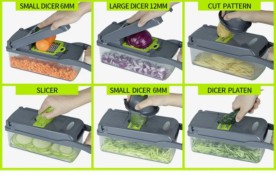 14 IN 1 VEGETABLE CHOPPER AND CUTTER