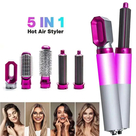 5 in 1 Professional Hot Air Styler Dryer, Curler, Hot Air Comb, Straightener | Ultimate Styling Tool for Versatile Haircare"