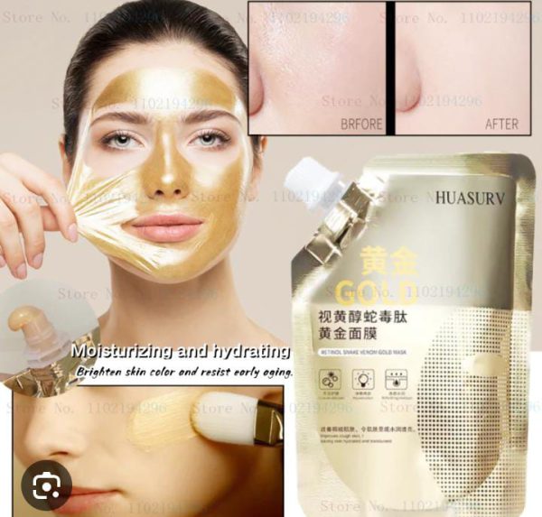 Retinol Snake Venom Peptide Gold Mask Moisturizing Anti-aging Anti-wrinkle Brightening Oil Control Mask Skin Care 100g