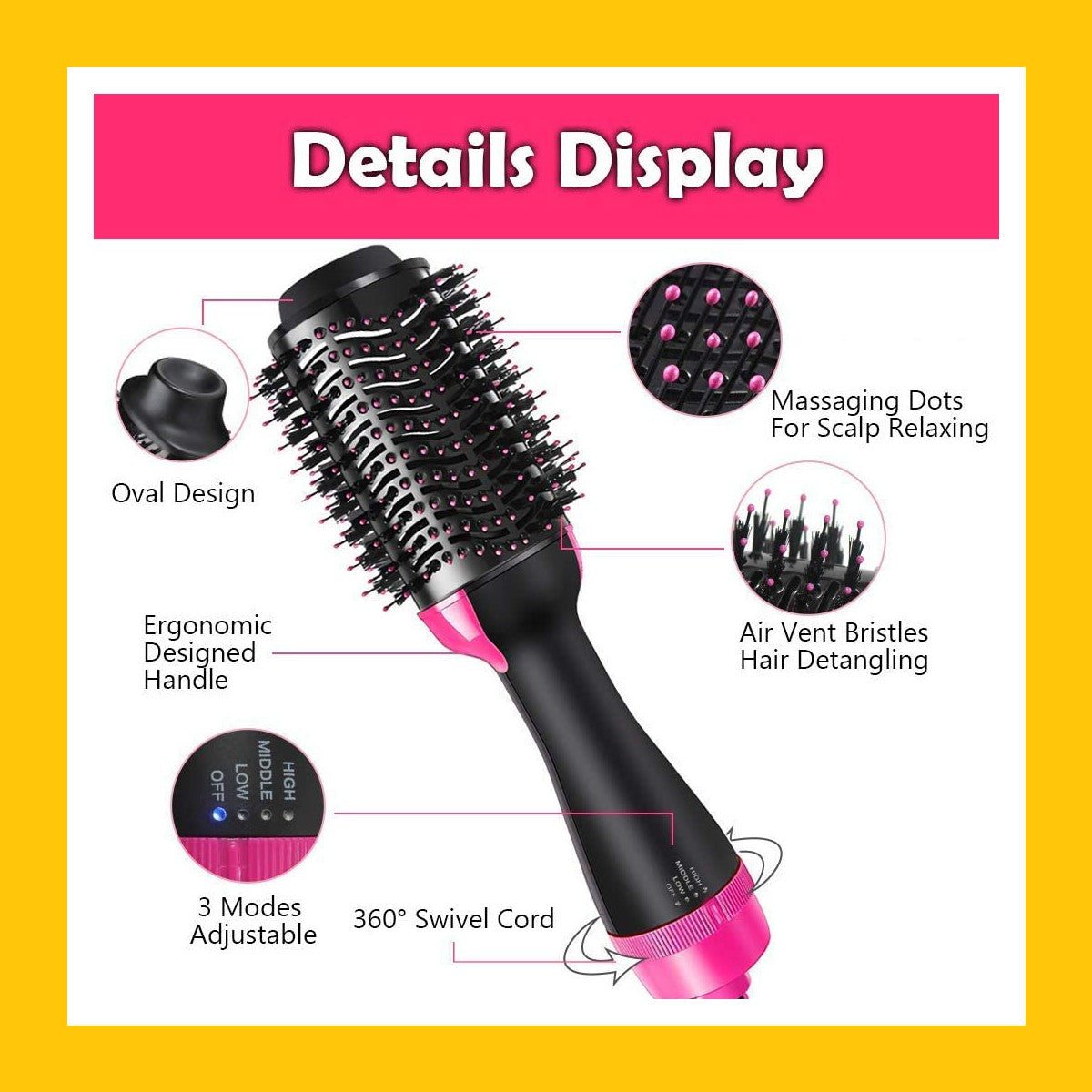 One Step Professional Curler Hair Straightener Hair Dryer Styling Tool Hot Air Brush