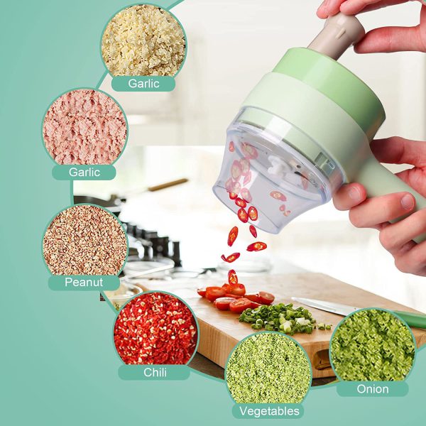 Electric 4-in-1 Cooking Hammer & Vegetable Cutter Set: Multi-Function Slicer