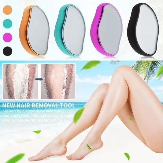 "Crystal Hair Removal Eraser: Painless, Reusable Depilation Tool"