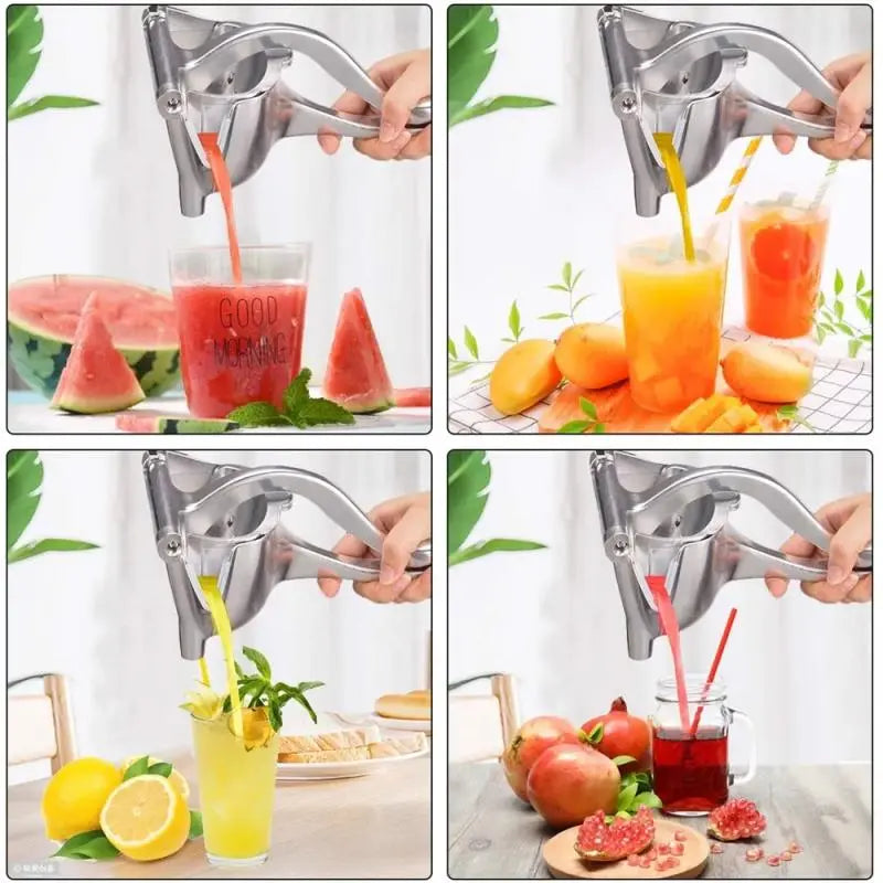 "Premium Aluminum Manual Juicer: Heavy-Duty, Essential Kitchen Tool"