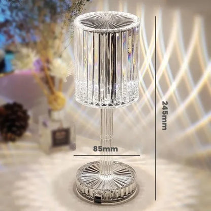 Diamond Table Lamp Crystal Touch Control  Usb Rechargeable Night Light Rgb 16 Colours