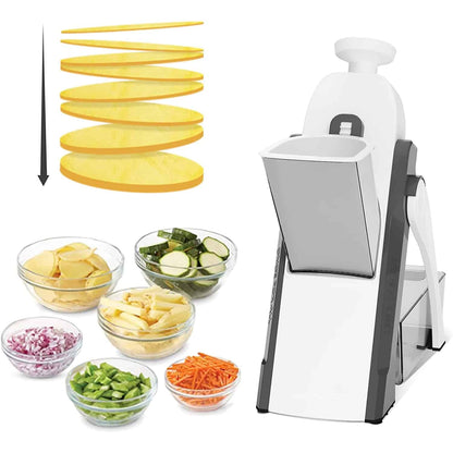 "5-in-1 Precision Vegetable Cutter: Versatile Kitchen Essential for Effortless Slicing."