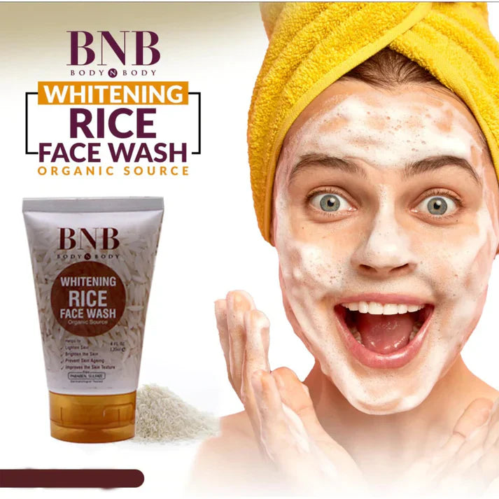 BNB Brightening Glow Kit Rice Scrub Face Wash + Mask (Pack Of 3) [100% Original Quality]