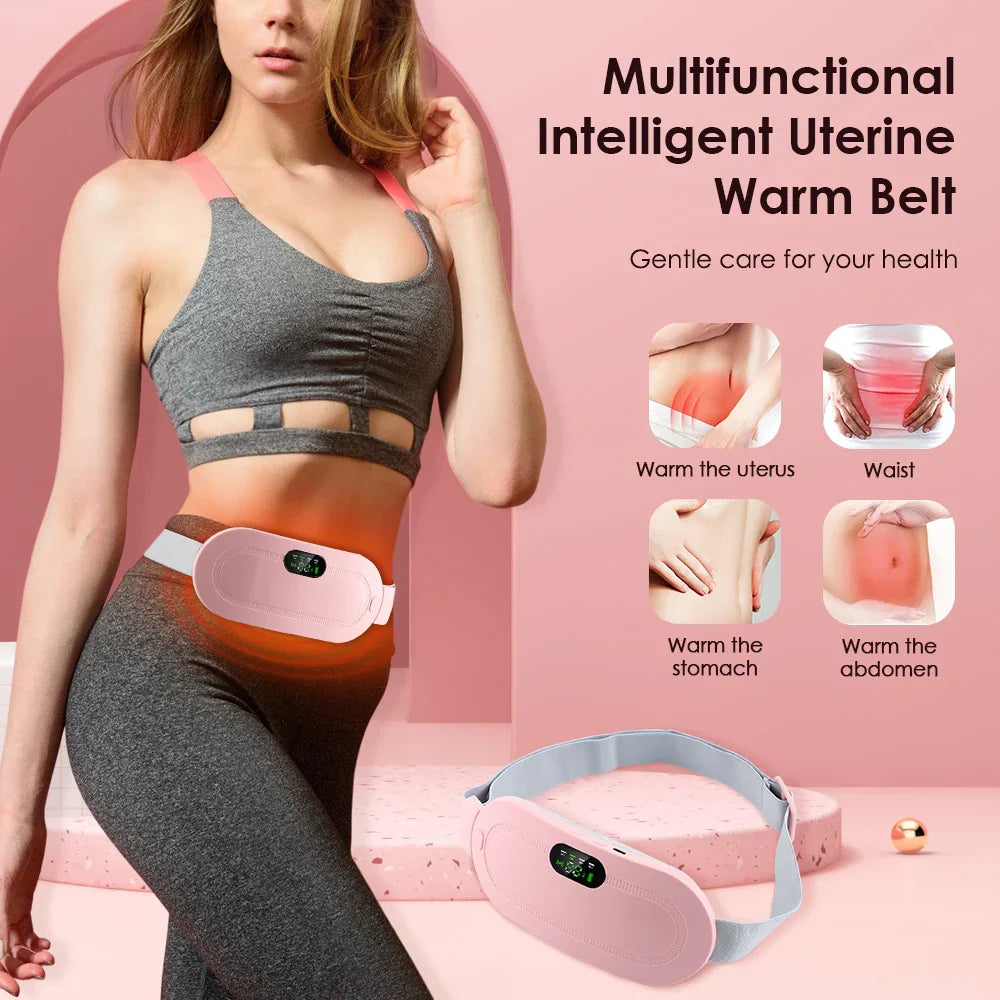 "Heat & Vibe: Portable Menstrual Relief Pad for Period Cramps"